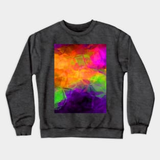 Trippy Psychedelic Mid Mod Fractal Print Pattern Optical Illusion Purple Crewneck Sweatshirt